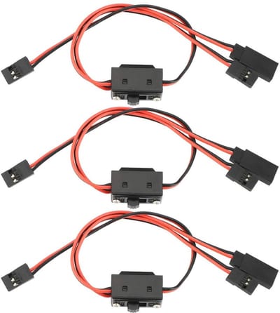 3 Stuks RC Lichtschakelaar - Futaba Stijl 3-Wege Aan/Uit Schakelaars voor RC Auto's en Ontvangers, Ideaal voor Modelbouw en Hobby Elektronica