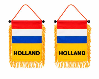 Holland Vaantjes 17x12 cm – Set van 2 – Oranje WK 2026 Decoratie