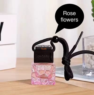 TLVX Autoparfum Rose Flowers / Parfum voor auto / 8 ML / Bloemig / Frisse geur / Geurstokjes / Uniek flesje / Lange werking / Fris interieur / Lekker Auto Luchtje / Car diffuser / Air Freshener / Car parfum / Auto diffuser / Luxe Auto luchtverfrisser