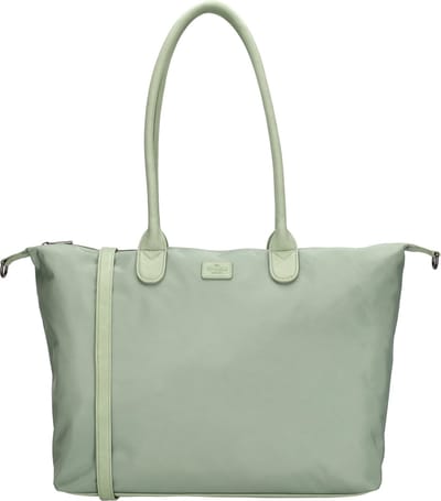 Charm London Buckingham Mono Dames Laptoptas 15,6 inch - Werktas, Schooltas en Schoudertas met Laptopvak - Lichtgroen