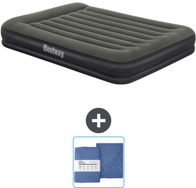 Bestway luchtbed - 2-Persoons - 152 x 203 x 36 cm - Groen - Inclusief en Hoeslaken
