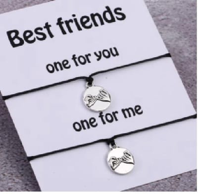 Akyol - Best Friends armband - Friendschaps armband - Zilverkleurig - vriendschap