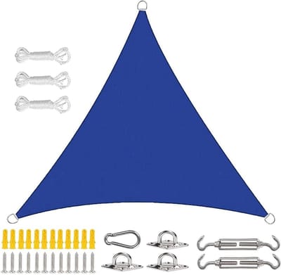 Zonnezeil Schaduwdoek - Terras Zeil - Buiten Zonnen - Waterdicht PU-coating - 5x5x5m - Blauw