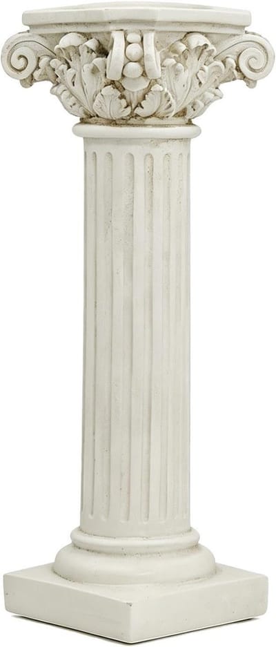 Kolomvoetstuk - Displaystandaard Sokkel - Decoratief Presenteren - Romeins Zuilontwerp - 305 cm - Wit
