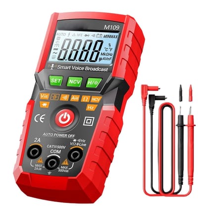 Digitale Spanningsmeter - Elektrisch Testapparaat - Stroommetingen Uitvoeren - Automatische Spraakuitvoer - 4000 Tellingen