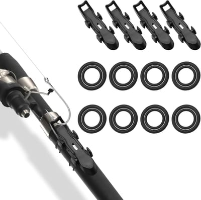 Magnetische Vissershaak Houder met Rubber Ring - 4 Stuks, Ideaal voor Vissersaccessoires, Haakbevestiging en Loodhouders voor Eenvoudig Gebruik