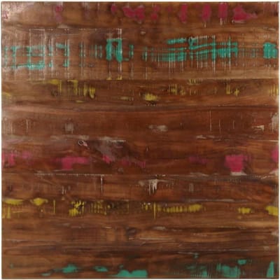 Tafelblad vierkant - Houten blad - Tafel opfrissen - Massief gerecycled hout - 80x80 cm - Meerkleurig