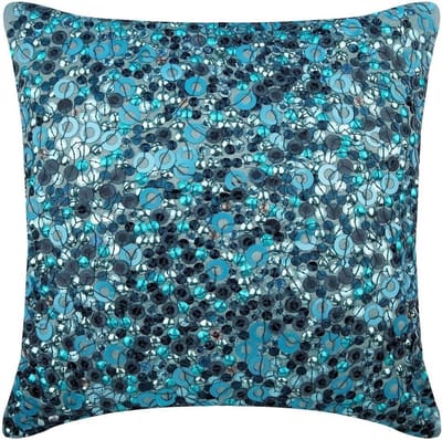 Decoratieve Kussens - Kussenhoezen Set - Woonkamer Decoratie - Handgemaakt Kunstzijde - 35x35 cm - Blauw