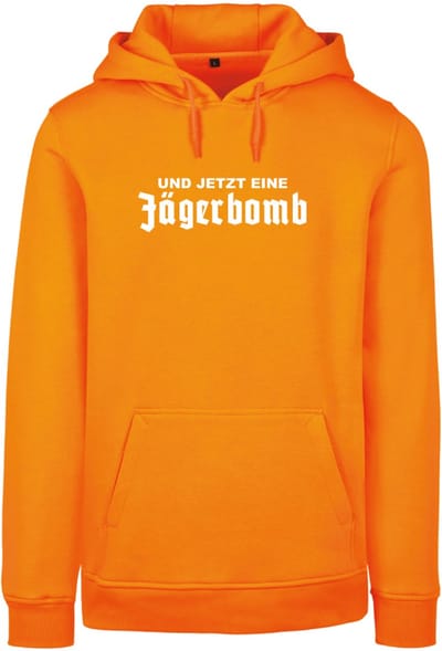 Jägerbomb wintersport hoodie oranje S - soBAD. | Foute apres ski outfit | kleding | verkleedkleren | wintersporttruien | wintersport dames en heren