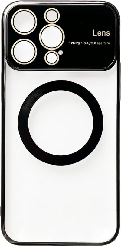 Casemania Hoesje Geschikt voor Apple iPhone 15 Pro - Zwart - Siliconen Back Cover met Camera Lens Bescherming - Geschikt voor Magsafe