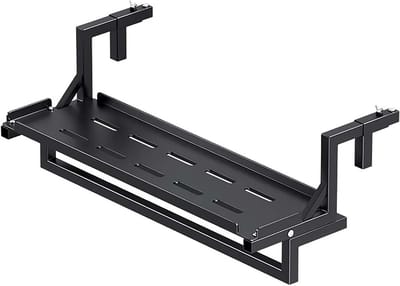Balkon Hangtafel - Buiten Tafel - Ruimte Besparen - Opvouwbaar Ontwerp - 90 cm - Zwart