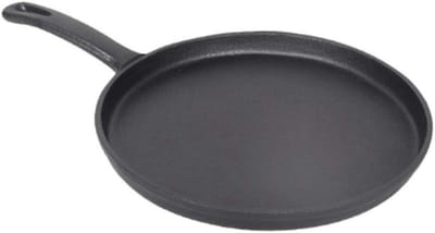 Gietijzeren Koekenpan - Platte pan - Ontbijt Bakken - Anti-aanbaklaag - 26 cm - Zwart