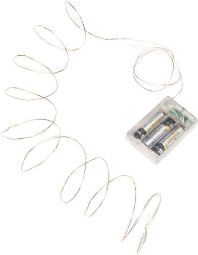 Konstsmide 1461-860 Micro-lichtketting Binnen werkt op batterijen Aantal lampen 40 LED Barnsteen Verlichte lengte: 3.90