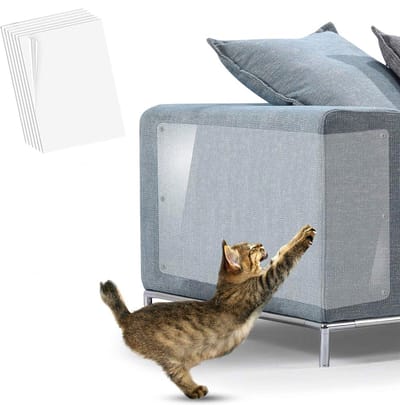QTTVBTNA -Transparante Krabwerende Folie voor Katten – Sterke PET Bescherming voor Meubels, Banken & Deuren