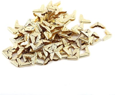 Dailygoods- Hoekbescherming Retro - 100 Stuks - Metalen Hoekbescherming - Perfect voor Notebooks - Geschikt voor Boeken/Albums - Fijn Gesneden Oppervlak - Boekbeschermers