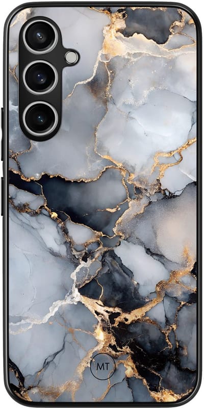Hoesje geschikt voor Samsung Galaxy S23 FE - Marble mist - TPU Hard Case Backcover - Grijs - Mooie Telefoonhoesjes