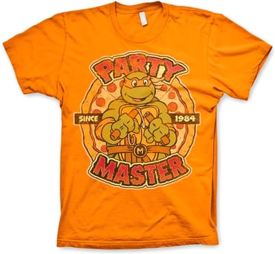 Teenage Mutant Ninja Turtles TMNT Party Master Since 1984 T-shirt oranje