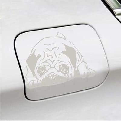 Bumpersticker - Hond - 11,6 X 16 - Zilver