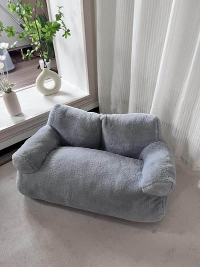 Hondenmand | Kattenmand | Huisdierenmand | Hondenbed | Kattenbed | bank sofa grijs XL 75x50x28 cm