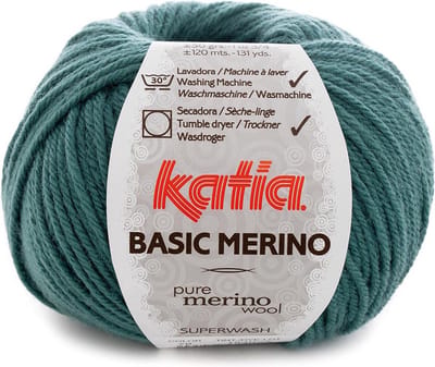 Katia Basic Merino - 78 smaragdgroen - Wol/Acryl Garen