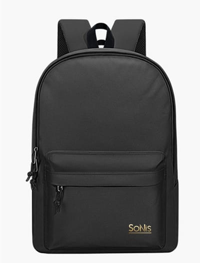 SoNis Rugzak - Zwart - Schooltas - Laptop Rugzak 15 inch - Dagelijks Gebruik, School, Reis , Sport - Rugtas - Backpack - Rugzakje - Dames, Heren, Tieners