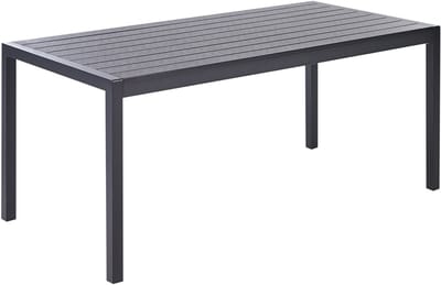 VERNIO - Tuintafel - Zwart - 90 x 180 cm - Aluminium