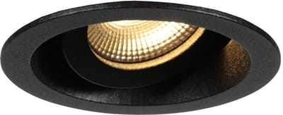 Pelite 4705ZW Inbouwspot – Draaibaar en Kantelbaar, Zwart Metaal, 68-75 mm Inbouwmaat, Steinhauer, Modern Design met Twee Lichtstanden