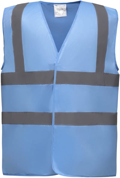 Yoko Signalisatievest met 2 Banden & Bretels YHVW100 - sky blue - S