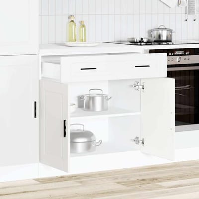 vidaXL - Onderkast - "Porto" - bewerkt - hout - wit