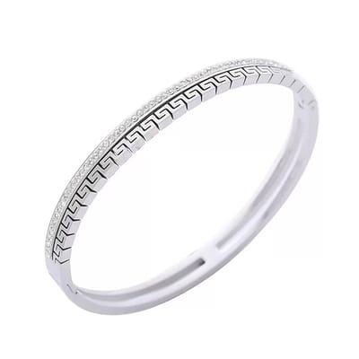 WeLoveSilver - chirurgisch stalen armband - bangle met kristallen - 6x6x3 cm