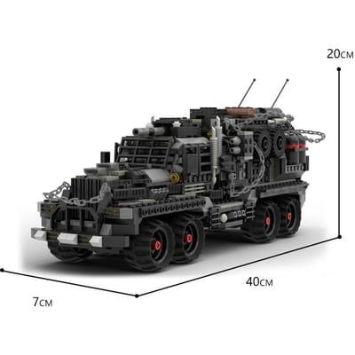 MOC Oorlogstruck Apocalyps Afvalland Voertuig Bouwstenen Model Speelgoed voor Creatief Spel Electronic drawings black
