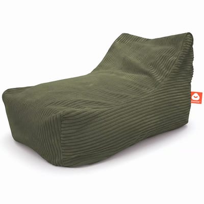 Whoober Bali – Lounge Zitzak – Legergroen dik ribfluweel – Comfortabel & Duurzaam