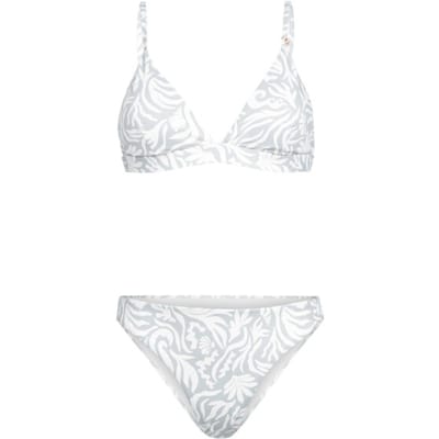 Brunotti - Aurely-Print - Bikini Aqua Grey - Dames - Bralette Bikini Set - Verstelbare bandjes - 38