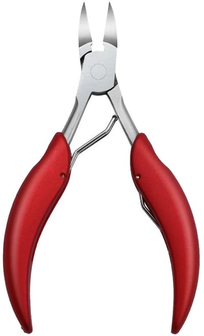 EXCITAT Teennagelknipper - Nageltang voor harde teennagels - Pedicureset- Manicureset - Rood - 14*8,4cm