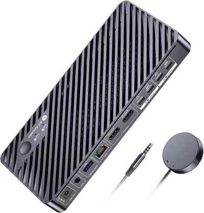 KVM Switch Dual Monitor Docking Station voor 2 Laptops met 4K Ondersteuning en 100W Power Delivery