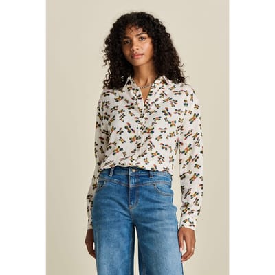 POM Amsterdam Blouse - Milly Butterfly Ecru Maat: 34 | Blouses Outlet | Dames | Wit