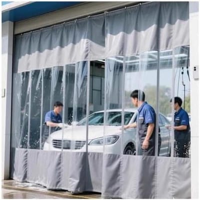 Waterdichte Scheidingswand - Buitenpaneel - Werkruimte Organiseren - Transparant PVC - 3x2.5m - Grijs