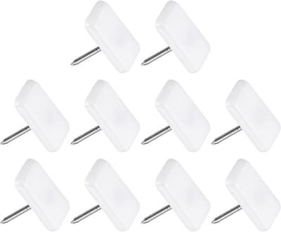 Verstelbare Meubelpoten 19mm - 20 Stuks Plastic Vierkante Glijders voor Stoelen en Banken, Beschermpads in Wit