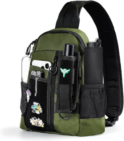 Borsttas Heren - Schoudertas Crossbody - Dagelijks Gebruik - Verstelbare Band - 38.3 x 27.1 cm - Zwart