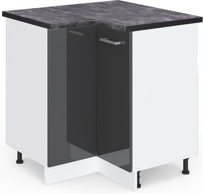 Vicco R-Line Hoekkast – 75.6 cm, WB Antraciet Antraciet Hoogglans