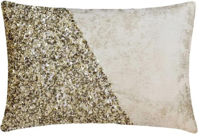 Moderne Abstracte Lumbale Kussenhoes - 30 x 65 cm Jacquard Kussen met Kralen en Pailletten