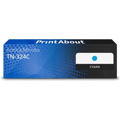 PrintAbout huismerk Toner TN-324C (A8DA450) Cyaan Normale capaciteit Geschikt voor Konica Minolta