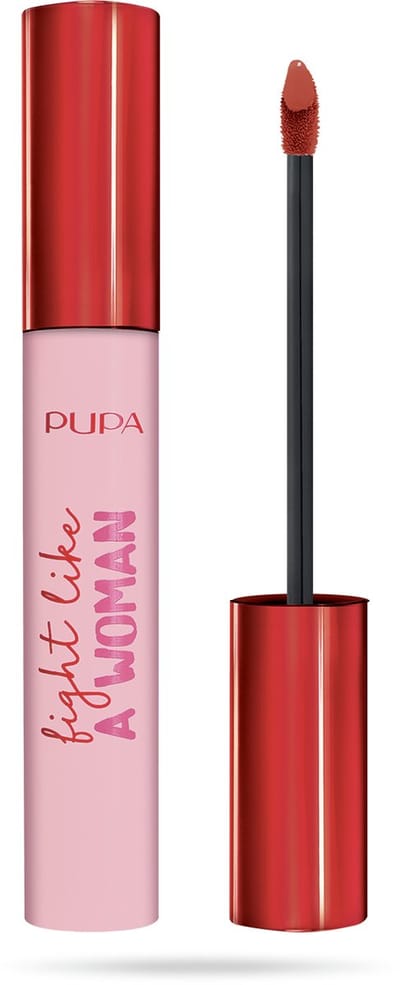 PUPA Milano Fight Like A Woman vloeibare lippenstift - 003 Red Top Player Glans