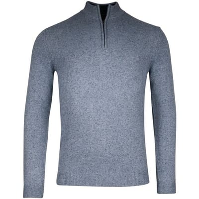 Baileys Trui Half Zip Faux-Uni Denim Blue / male