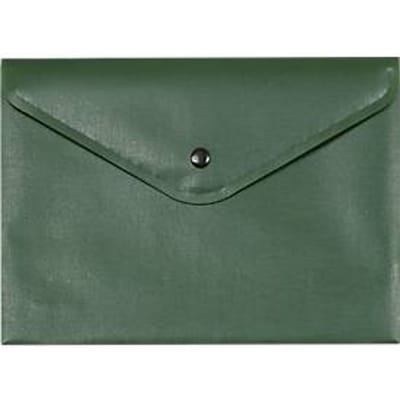 Documenttas FolderSys, zwarte drukknoopsluiting, polypropyleen, formaat A5, groen, 10 stuks