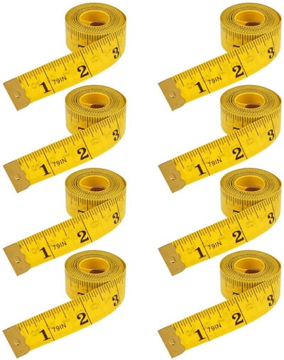 6 stuks kleermakersmeetlint, 200 cm, dubbelzijdig meetlint, 2-in-1 meetlint met CM en INCH schaalverdeling voor huishoudens ambachtslieden