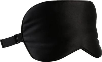 Slaapmasker, verstelbaar, geschikt voor reizen en thuisgebruik, zwart.