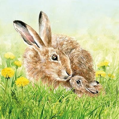 Ambiente - Lunch servetten - Hare Family