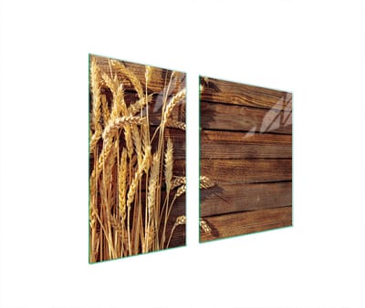 TMK ArtDeko Serie - Snijplank Glas - 100x52 cm - Veiligheidsglas - Pszenica Motief