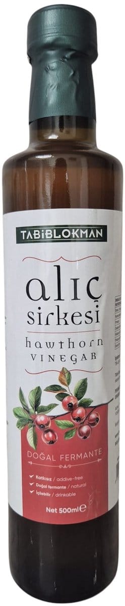 Tabiblokman Meidoornazijn - Hawthorn Vinegar - 500 ml - Natuurlijk gefermenteerd - Drinkbaar - Antioxidant